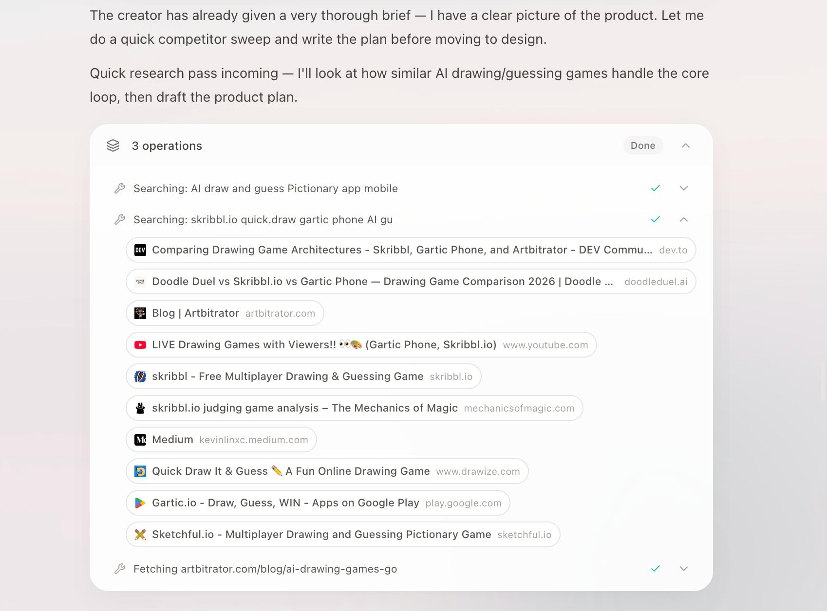 Competitor research