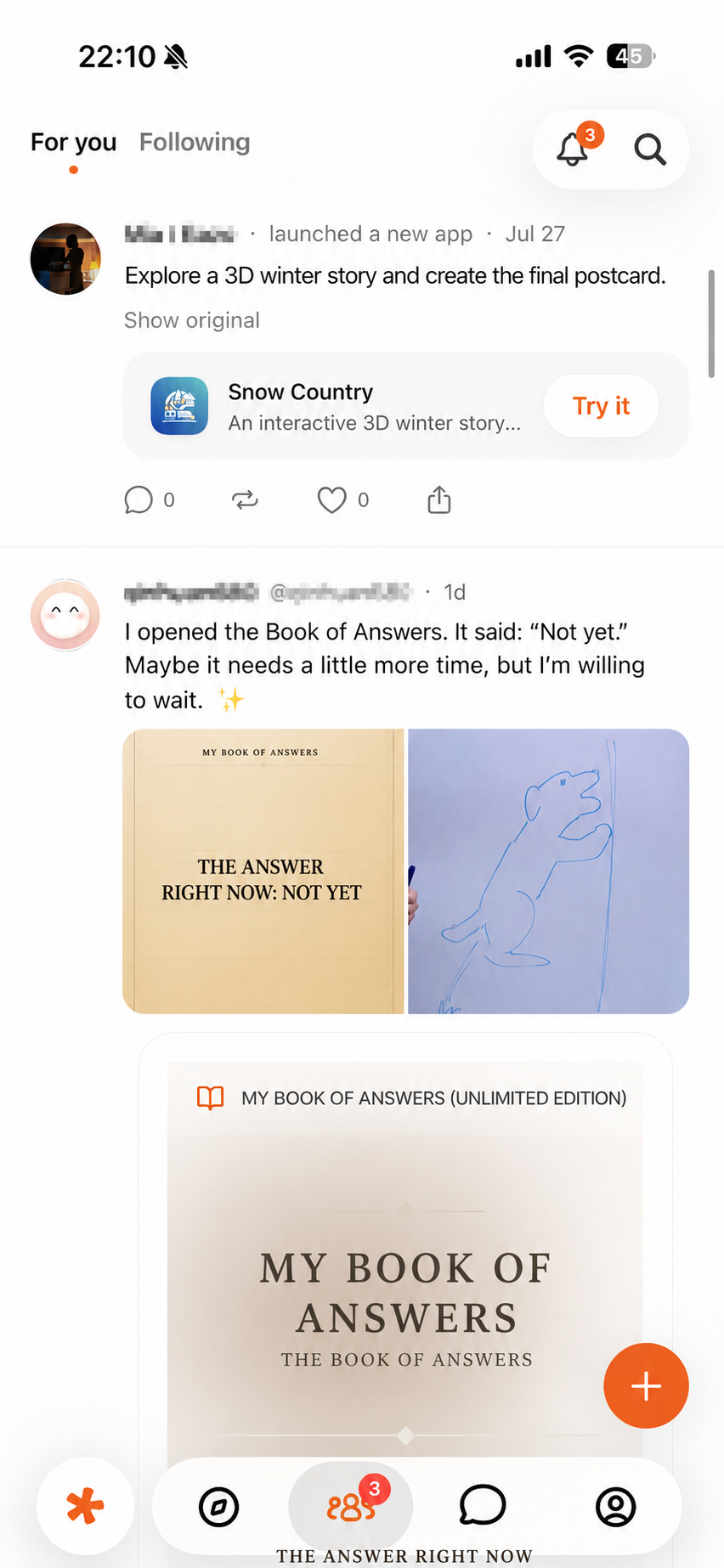 Community For You feed