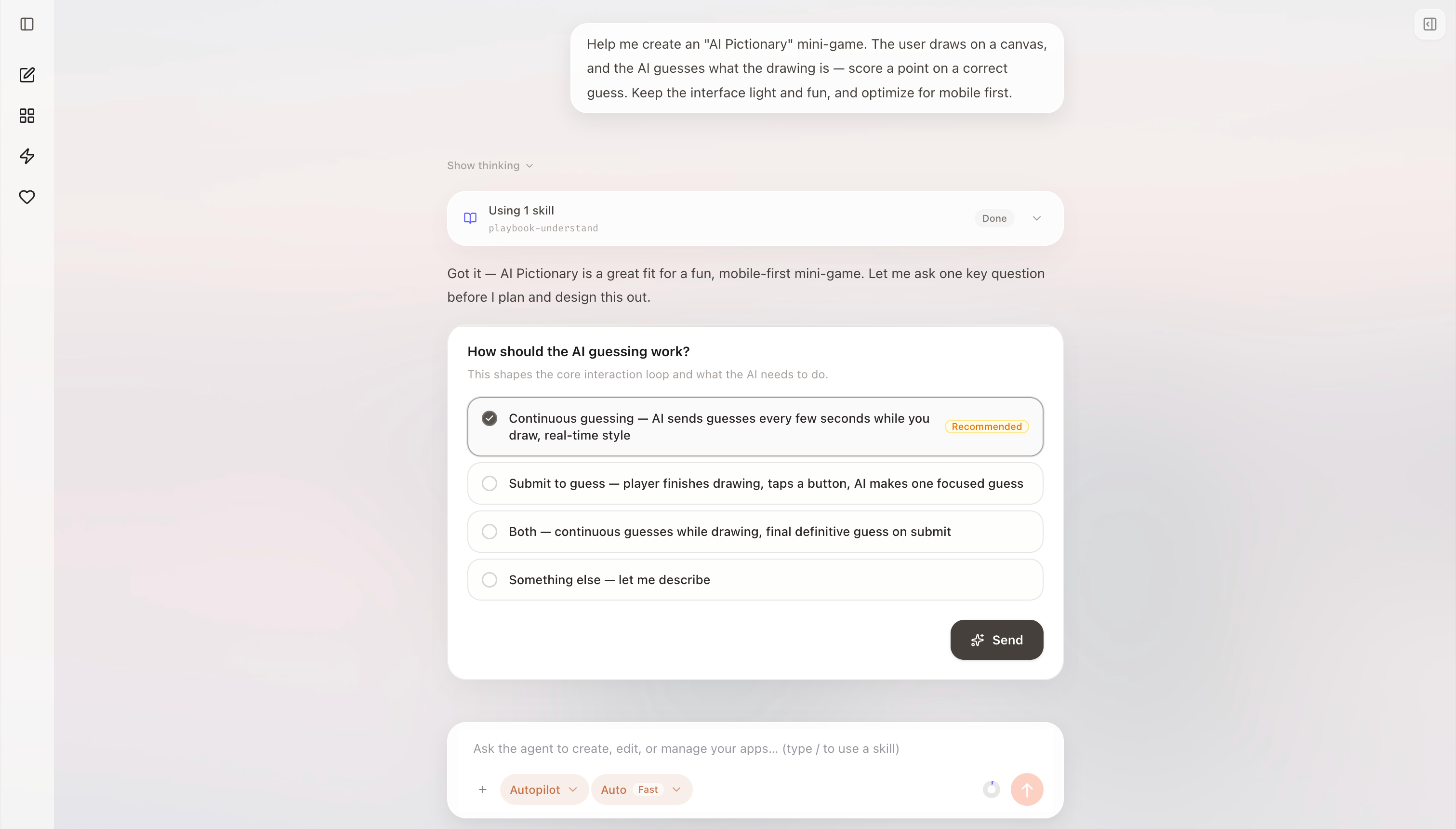 Product scope confirmation card