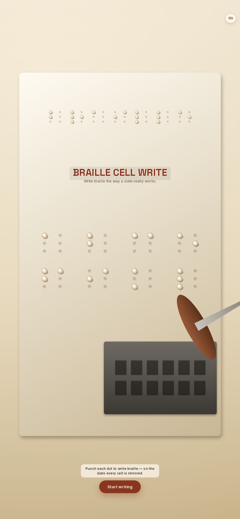 Braille Cell Write