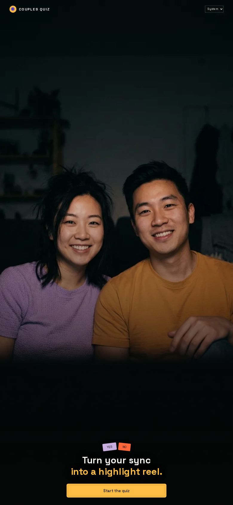 Couples Quiz · How In Sync Are You?