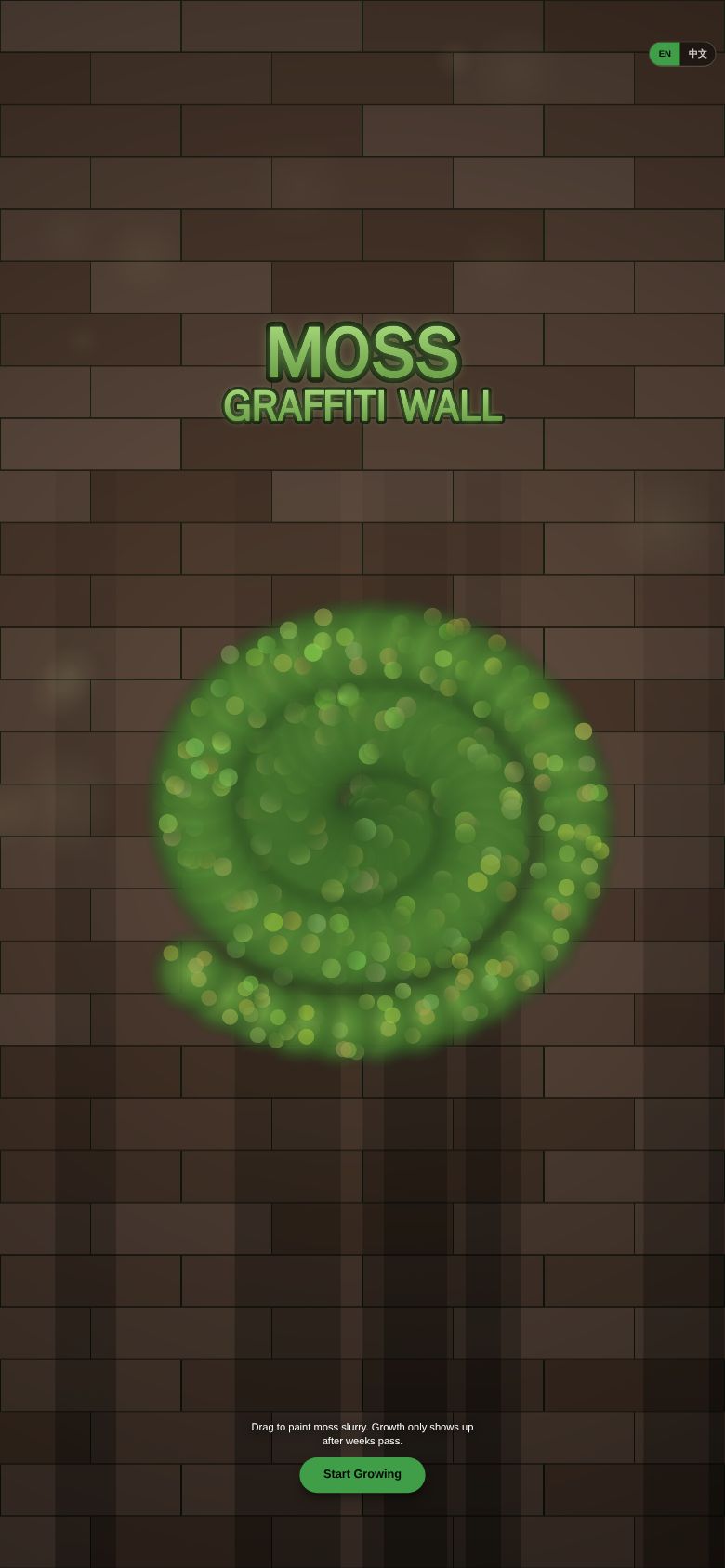 Moss Graffiti Wall