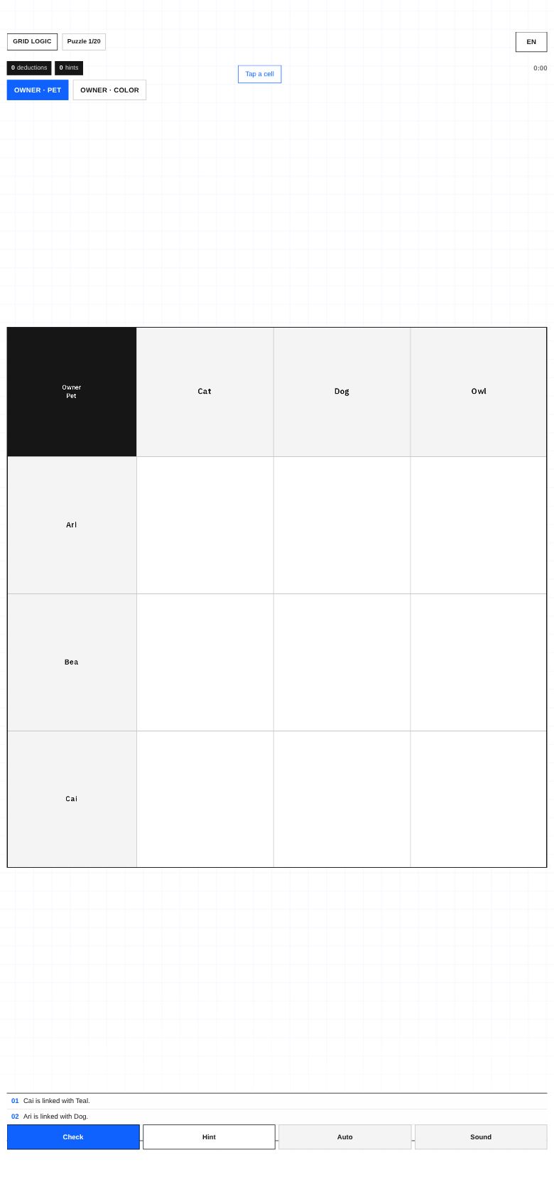 Grid Logic Puzzle