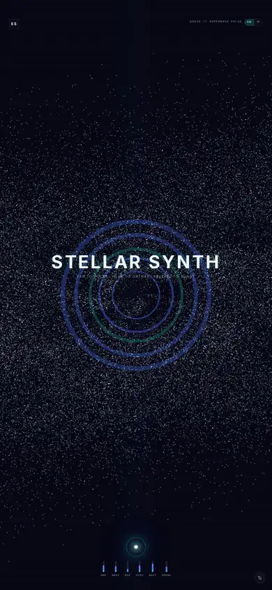 蓝色圆环星宿合成器 · Stellar Synth