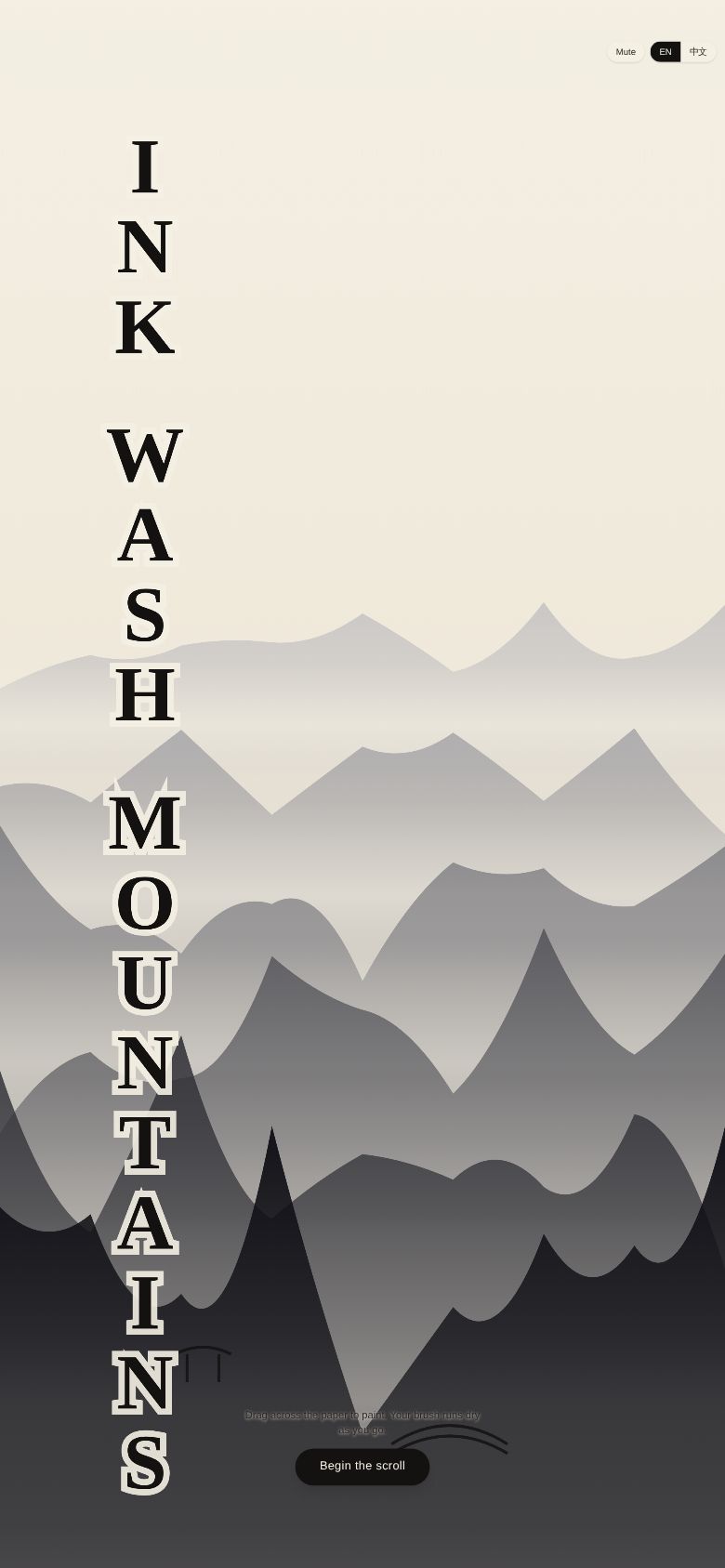 Ink Wash Mountains