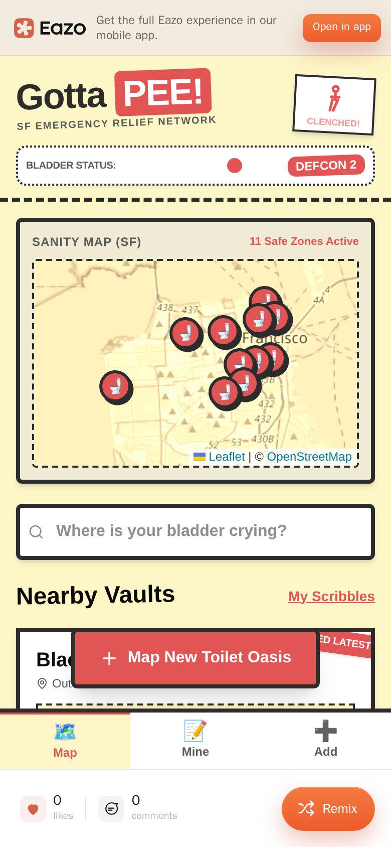Gotta PEE! Bay Area Bathroom Finder