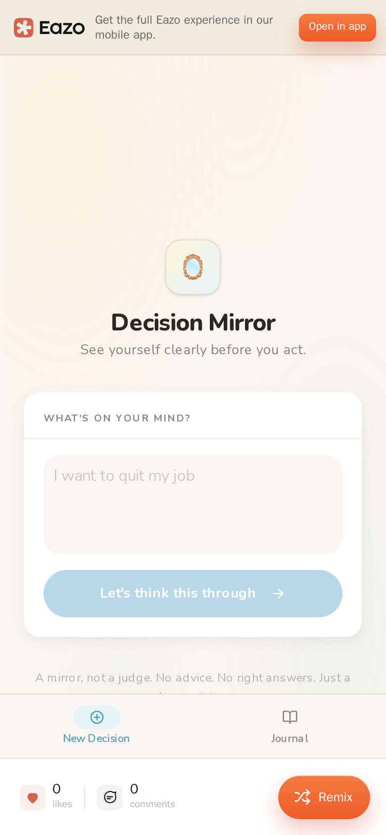 Decision Mirror
