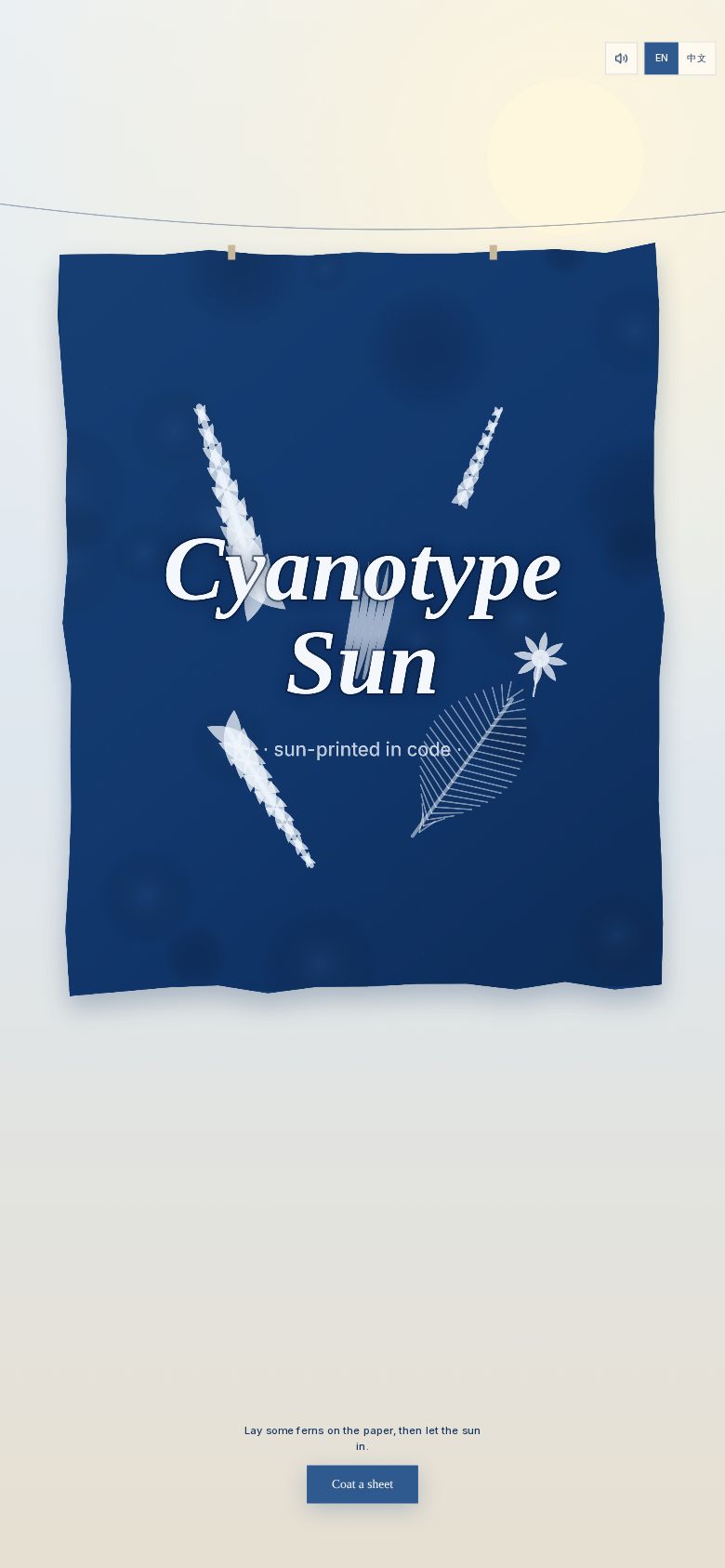 Cyanotype Sun