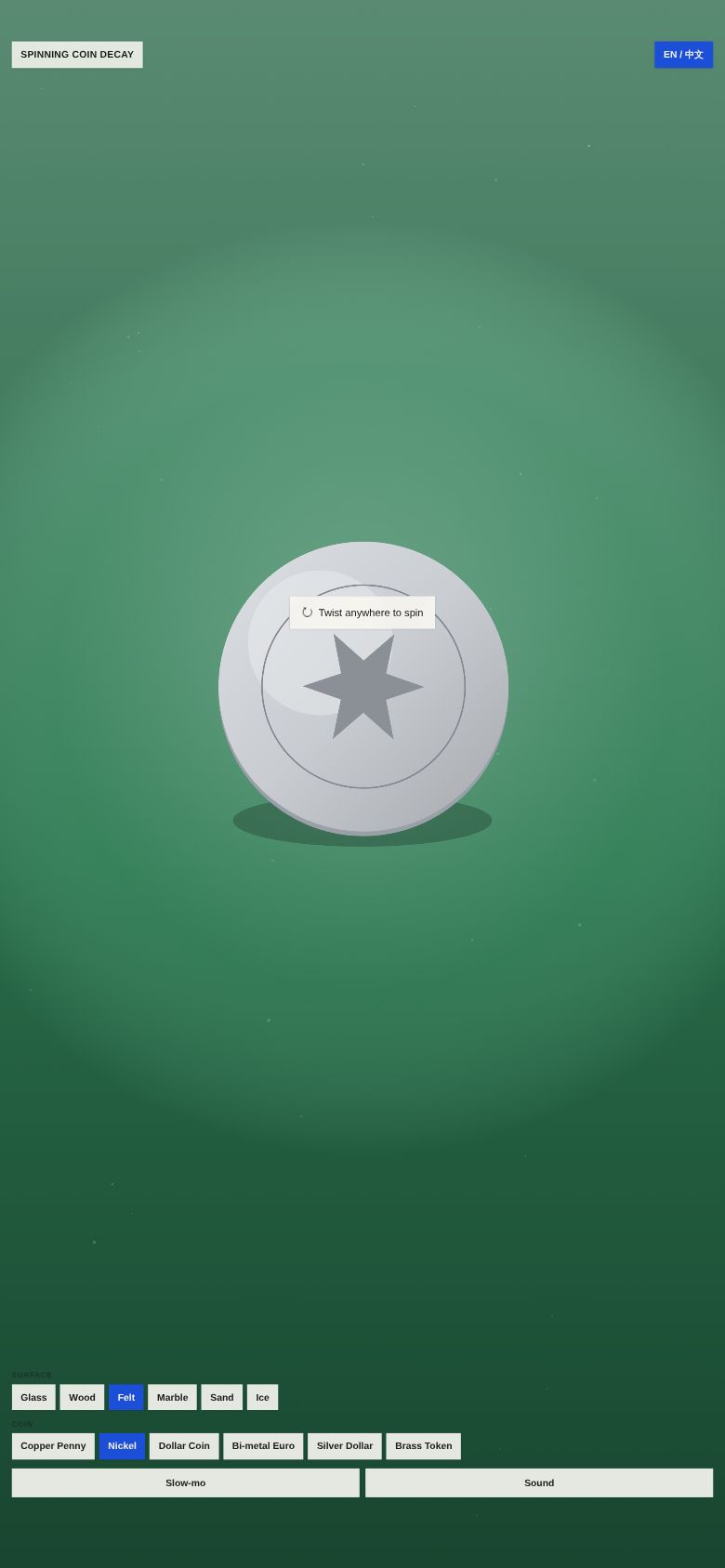 Spinning Coin Decay