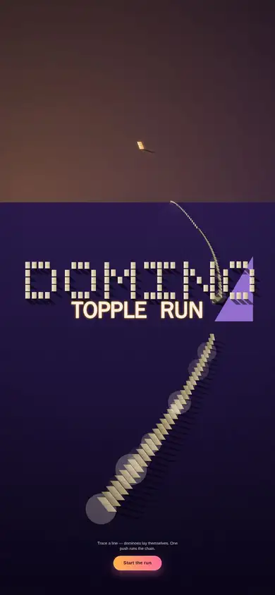 Domino Topple Run