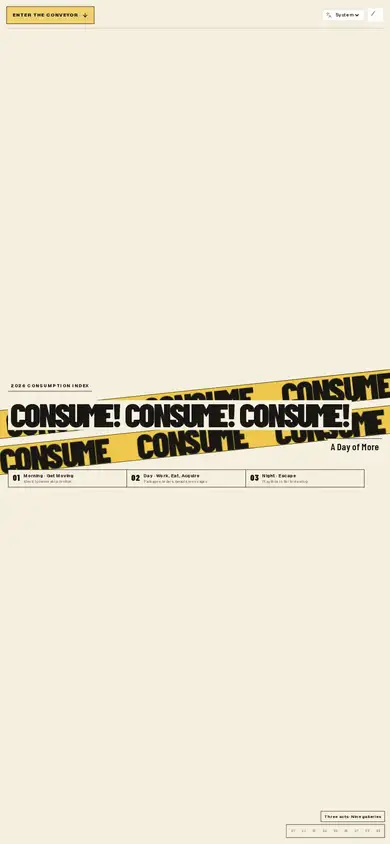 CONSUME! CONSUME! CONSUME!
