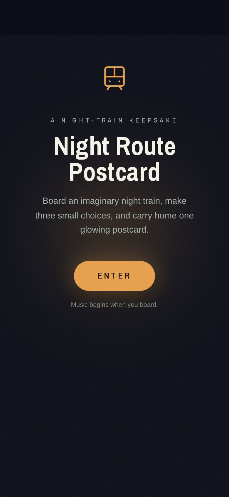 Night Route Postcard