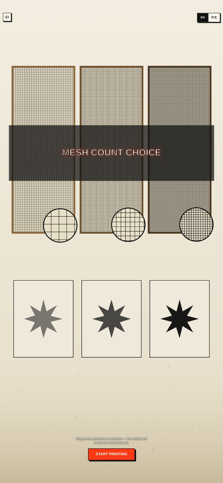 Mesh Count Choice