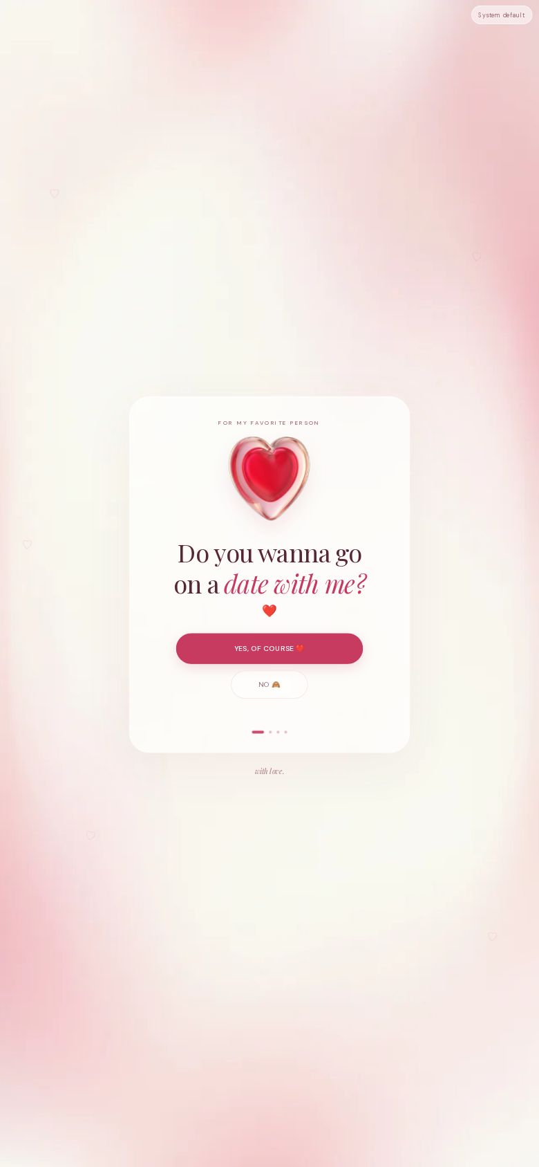Just Us — Date Invitation