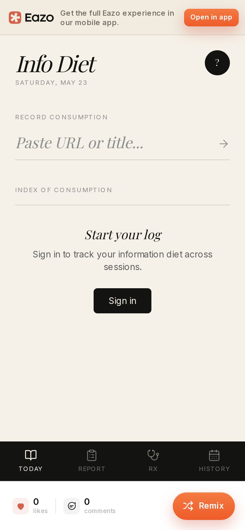 Info Diet