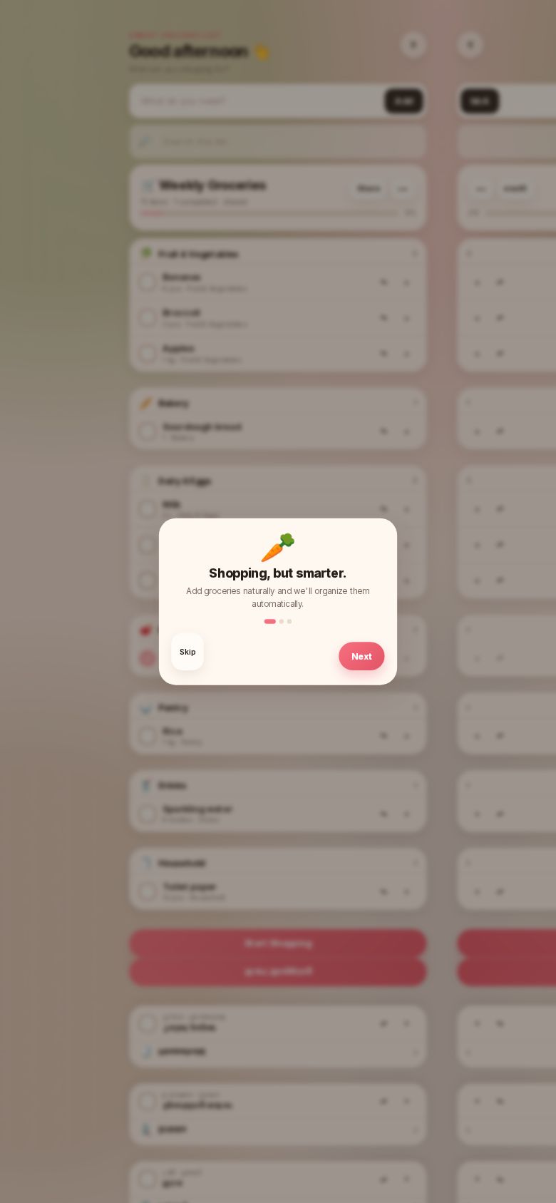 Smart Grocery List