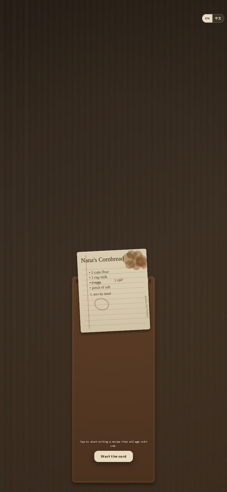 Family Recipe Card