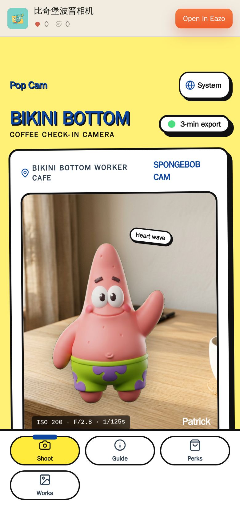 Bikini Bottom Pop Camera