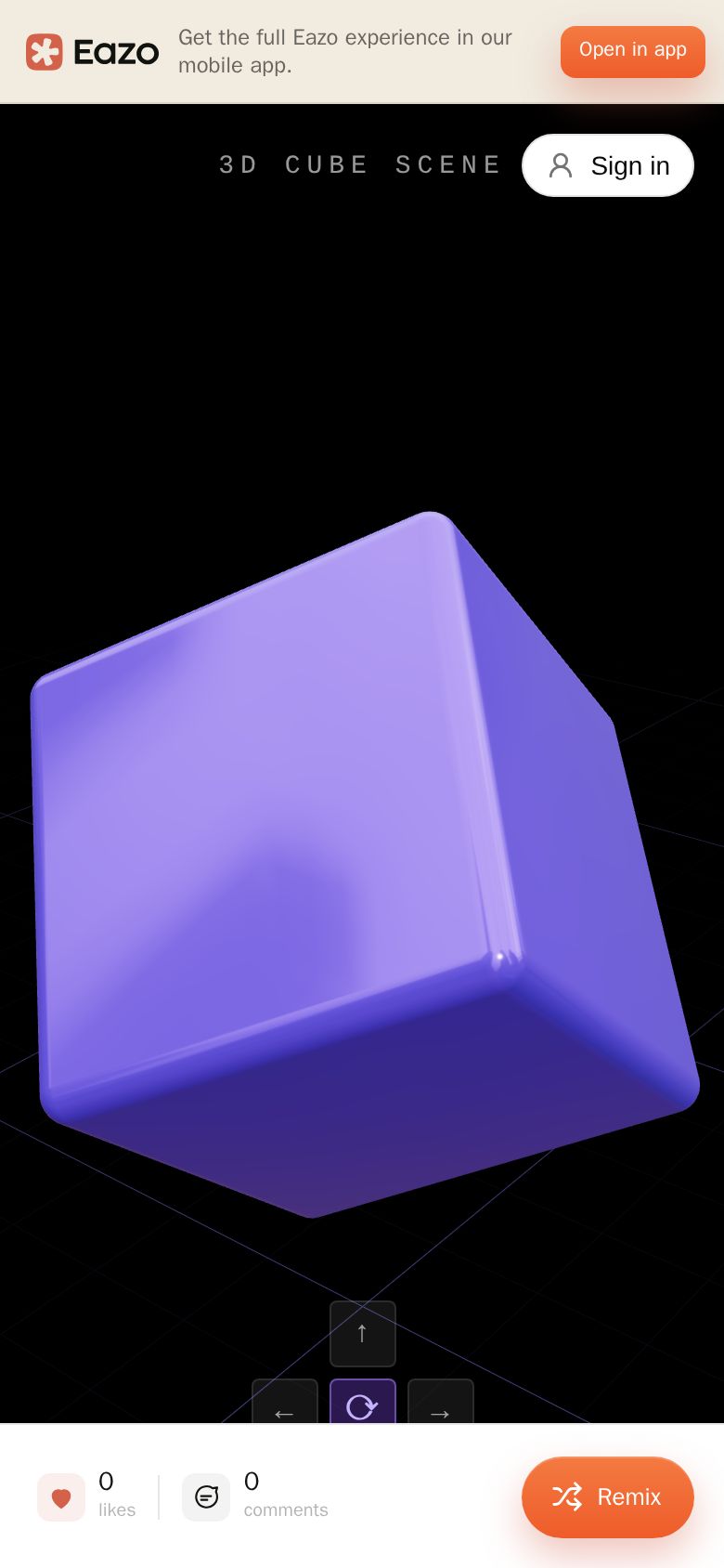 3D Cube Scene