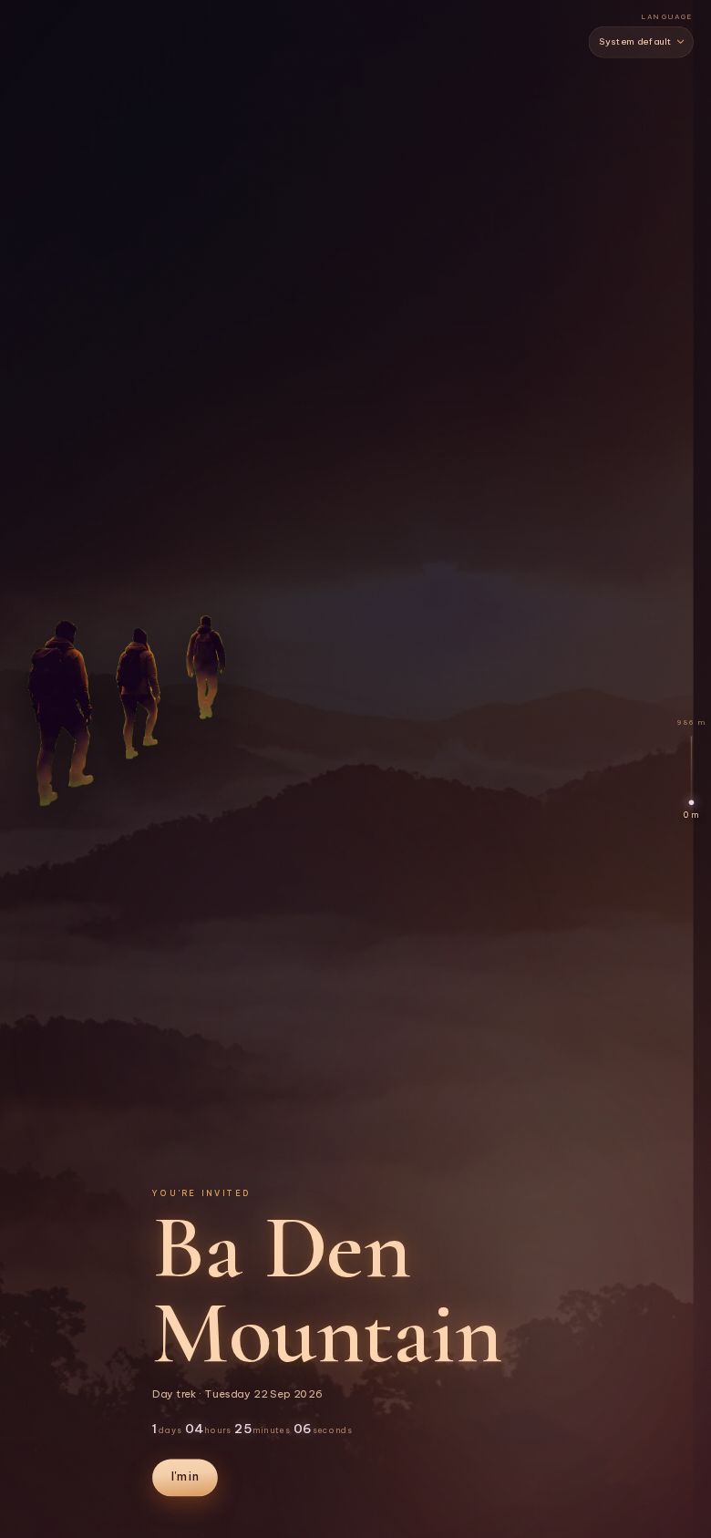 Ba Den Mountain Trek Invite