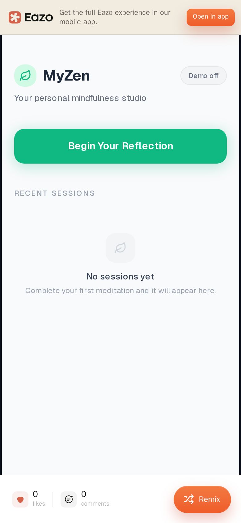 MyZen: AI-Powered Custom Meditation