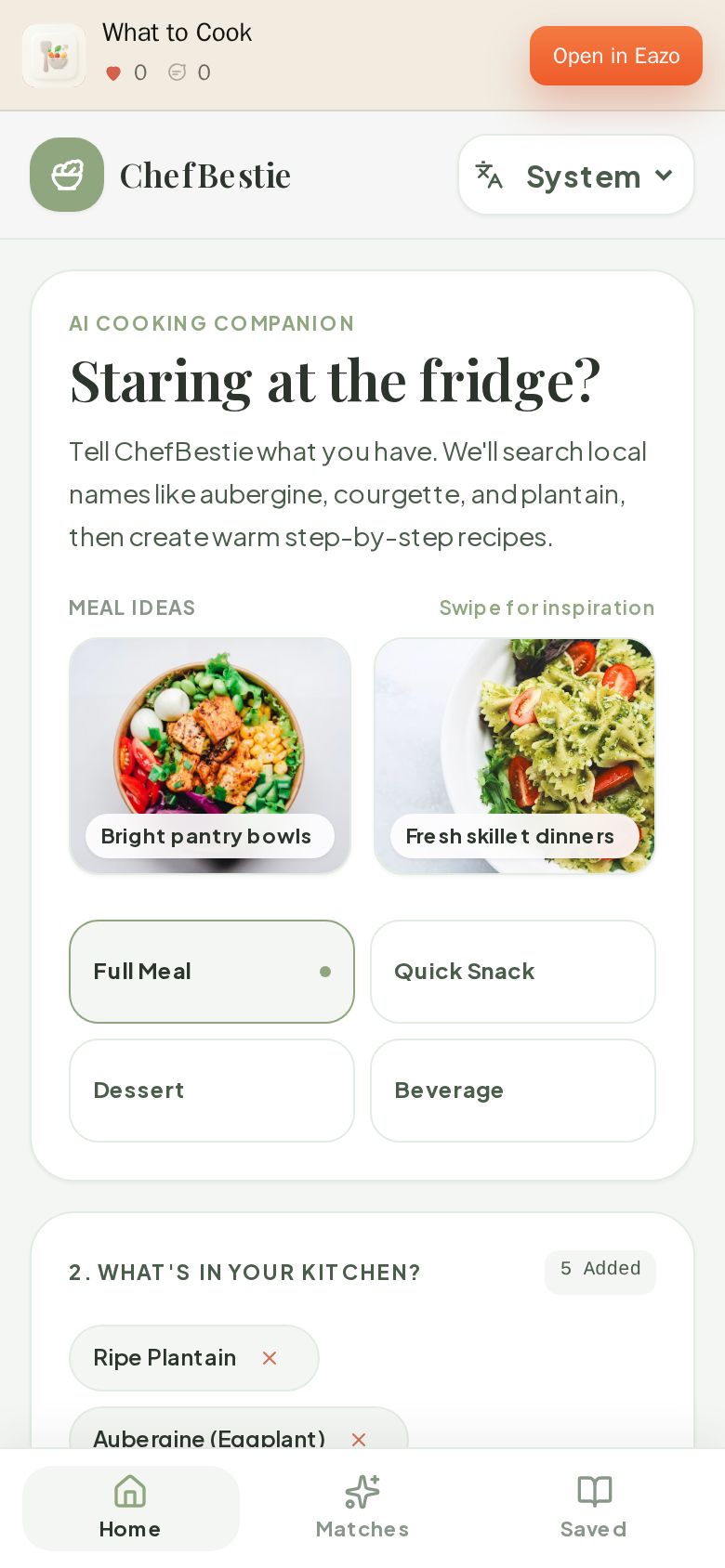 What to Cook