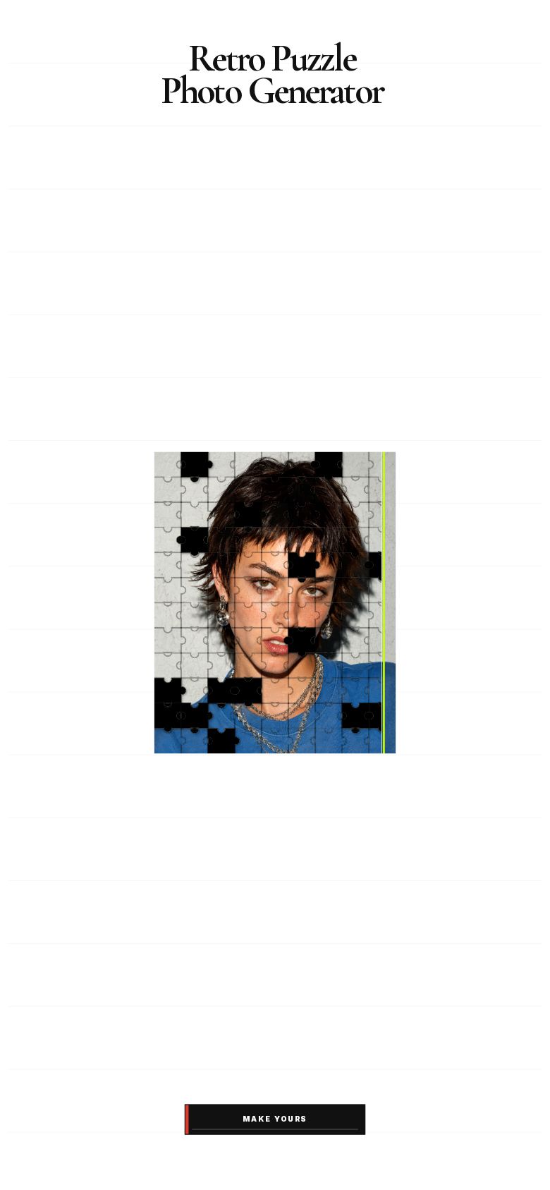 Retro Puzzle Photo
