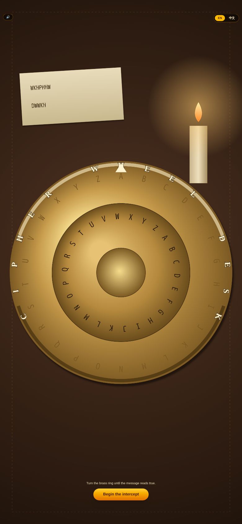 Cipher Wheel Desk
