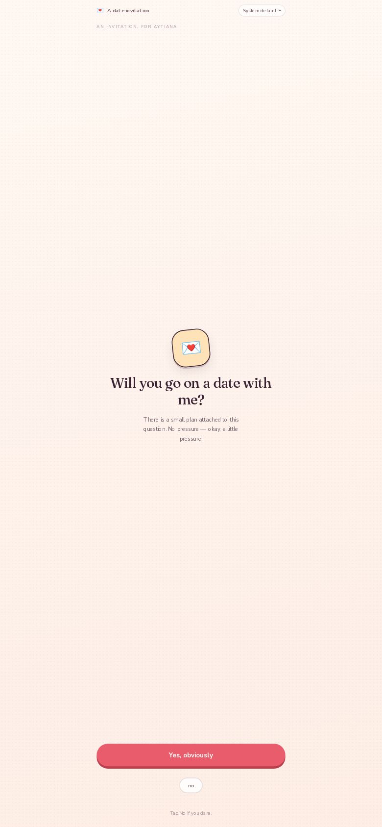 A Date Invitation