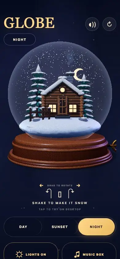 GLOBE Pocket Snow Sphere