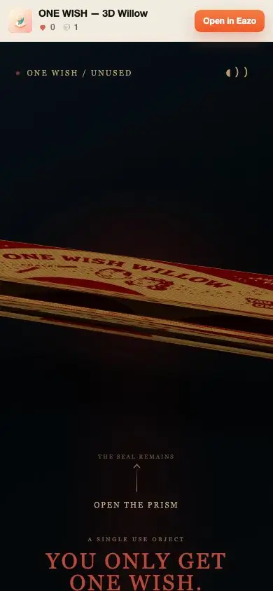 ONE WISH — 3D Willow