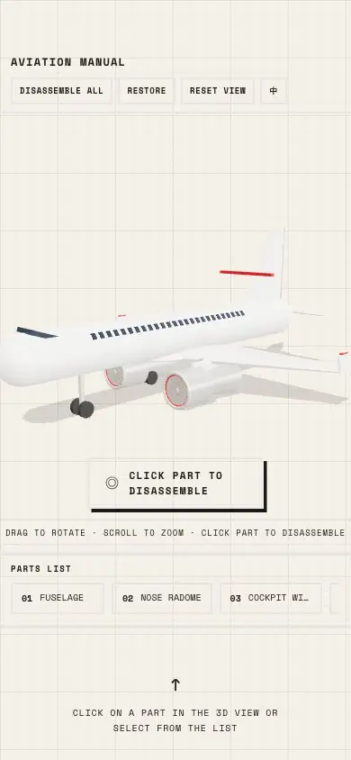 Take-Apart Airplane Model