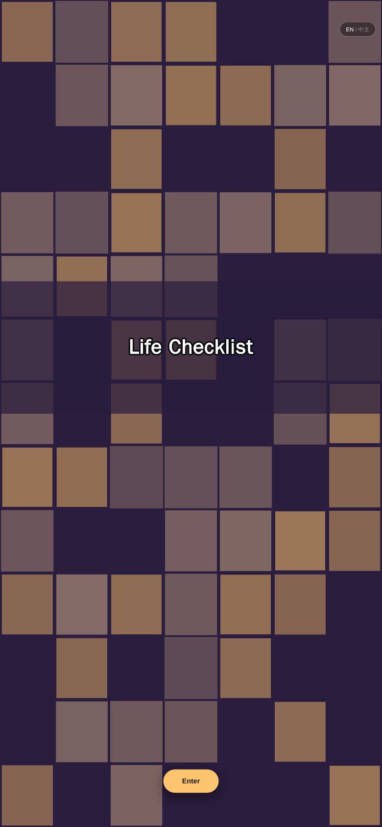 Life Checklist