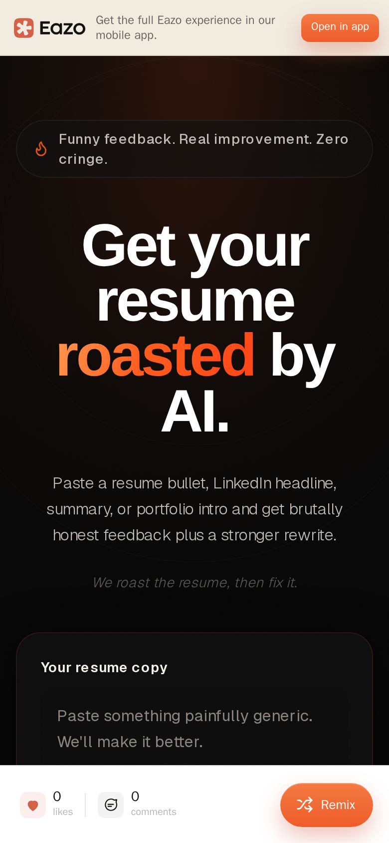 Resume Roast AI