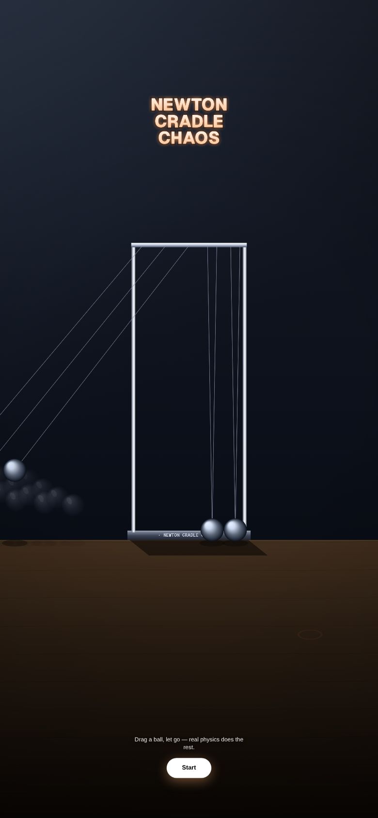 Newton Cradle Chaos