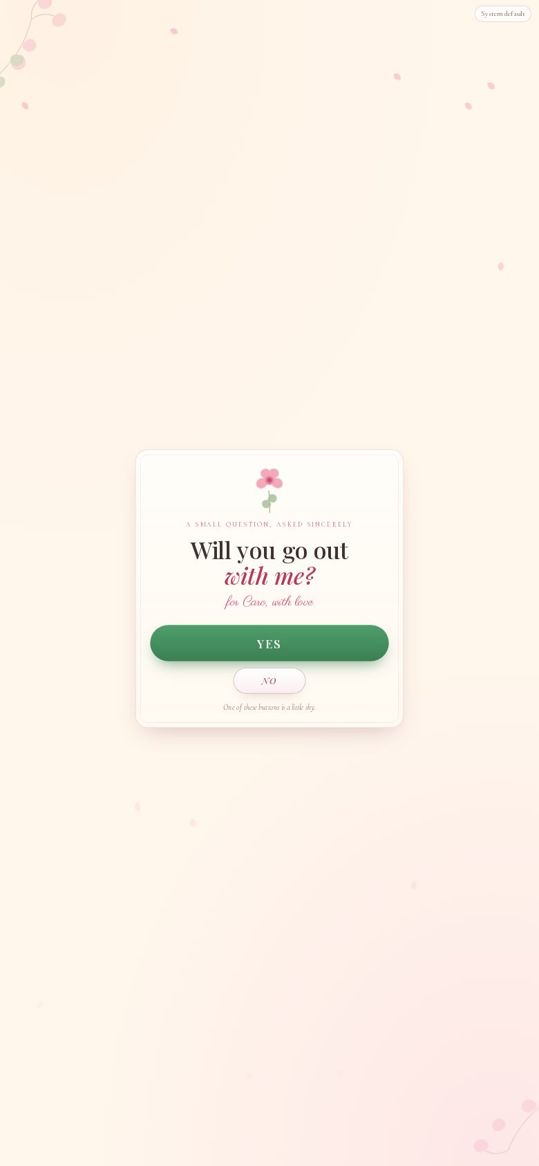 Will You Go Out With Me? — A Date Invitation