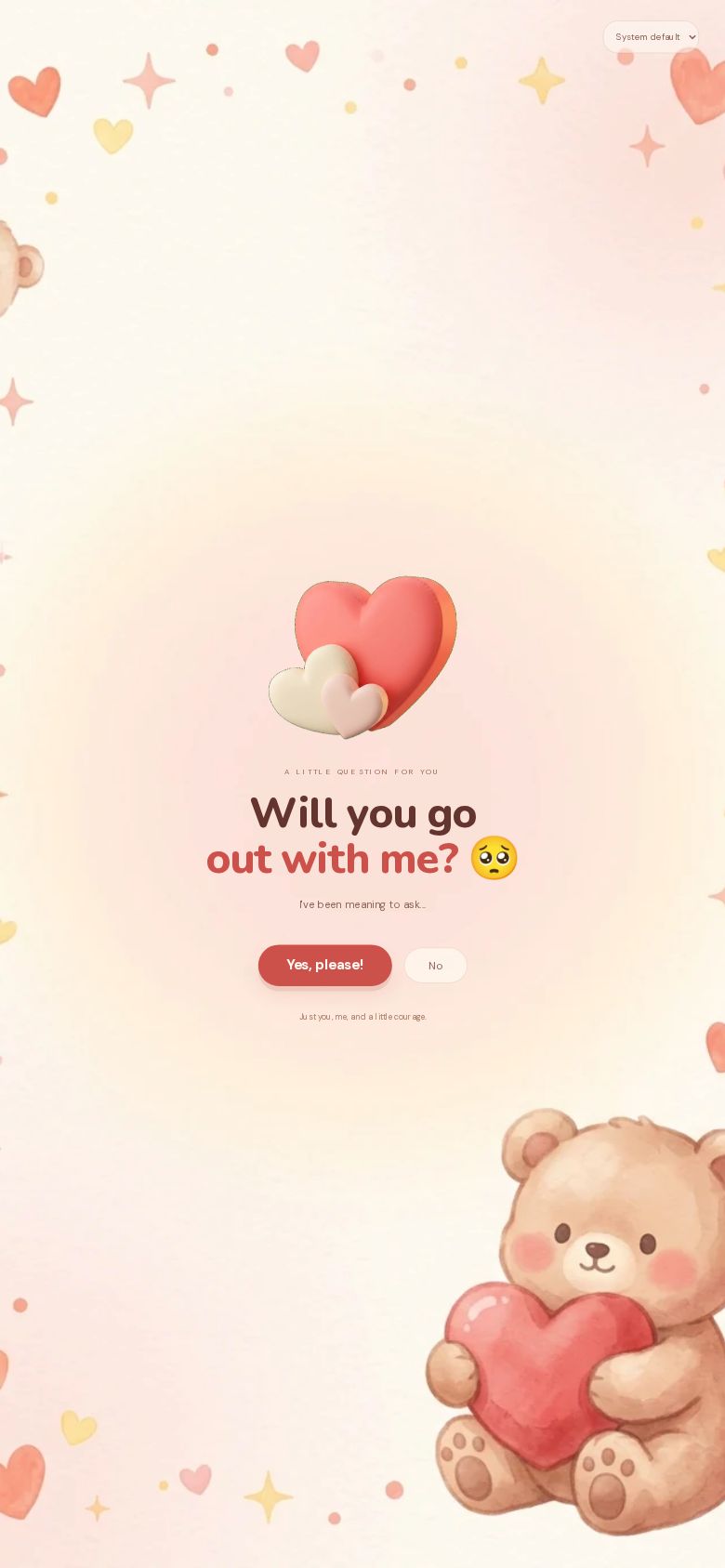 Will You Go Out With Me?