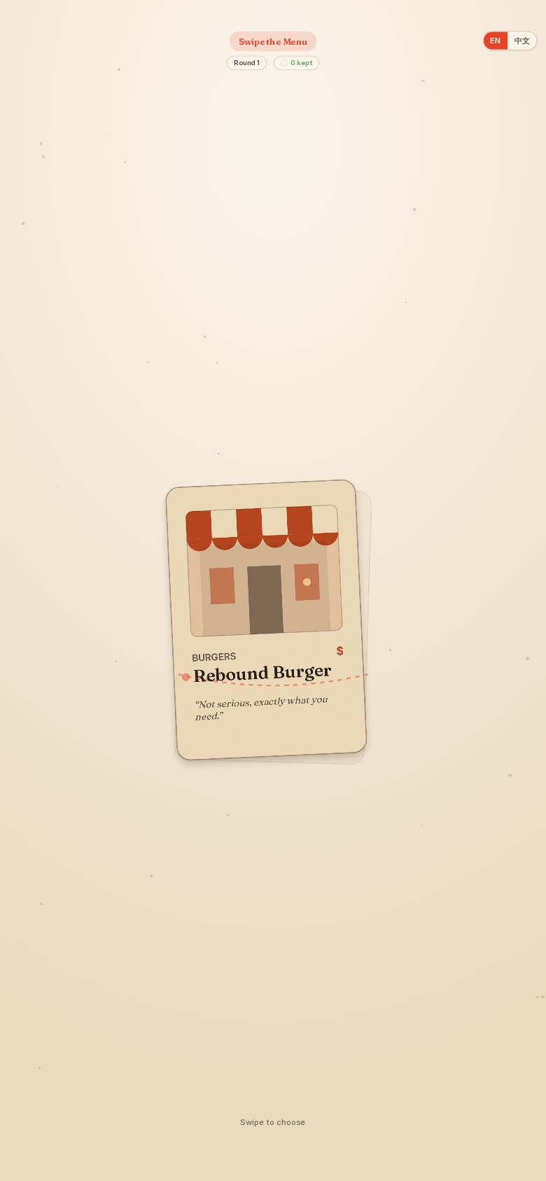 Swipe the Menu