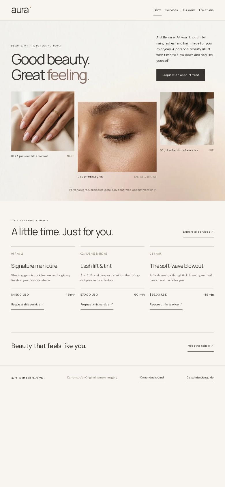 Beauty Booking Lite — Salon Appointment App Template
