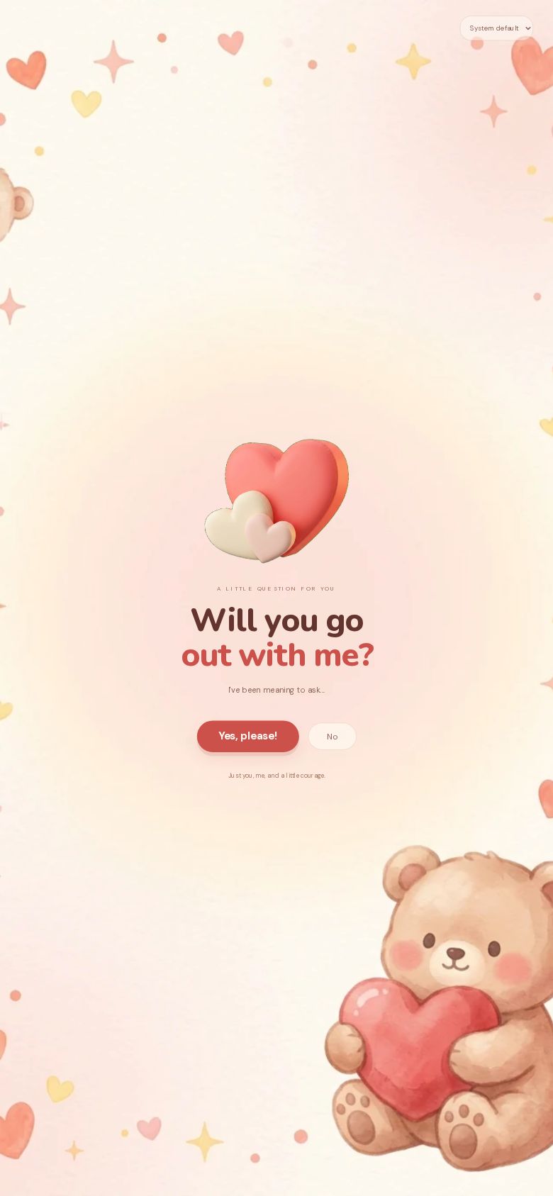Will You Go Out With Me?