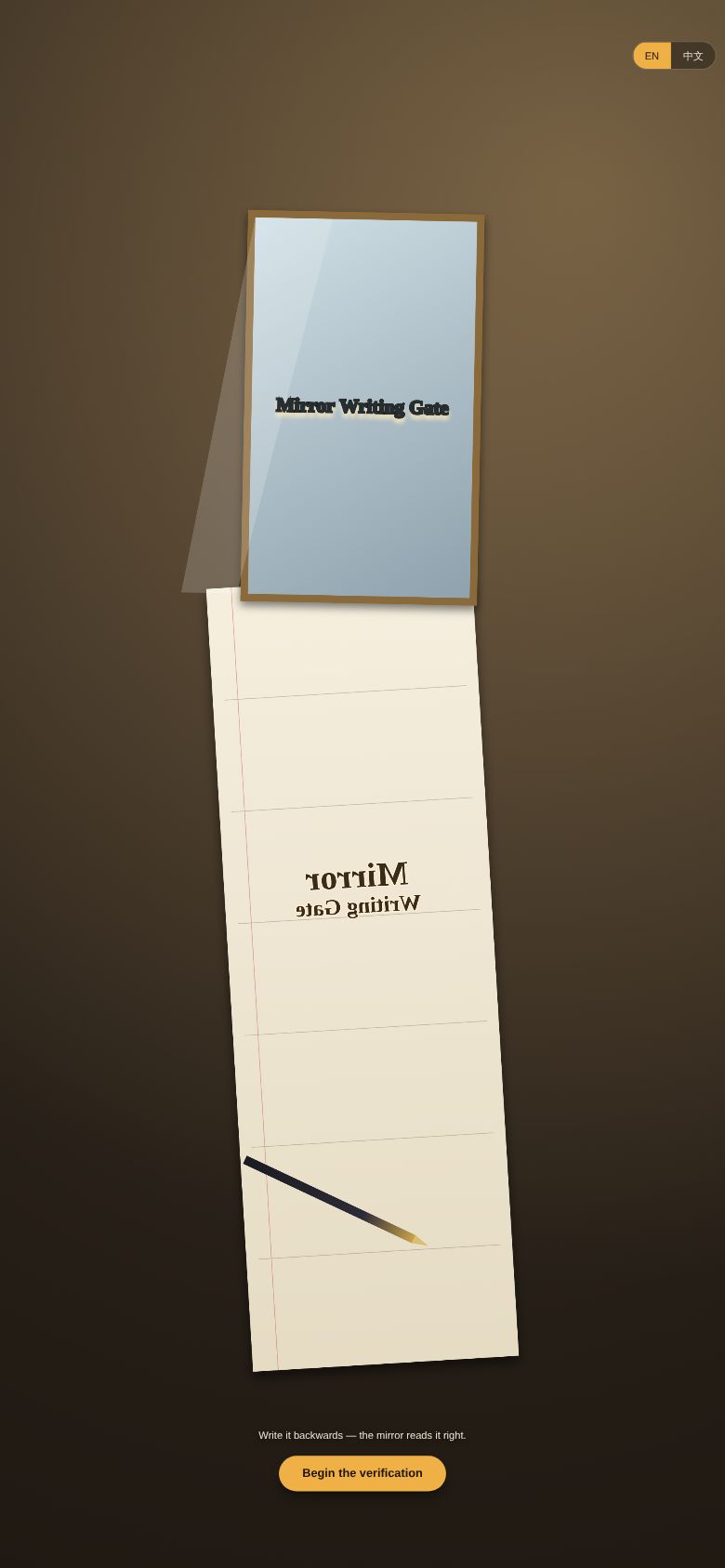 Mirror Writing Gate
