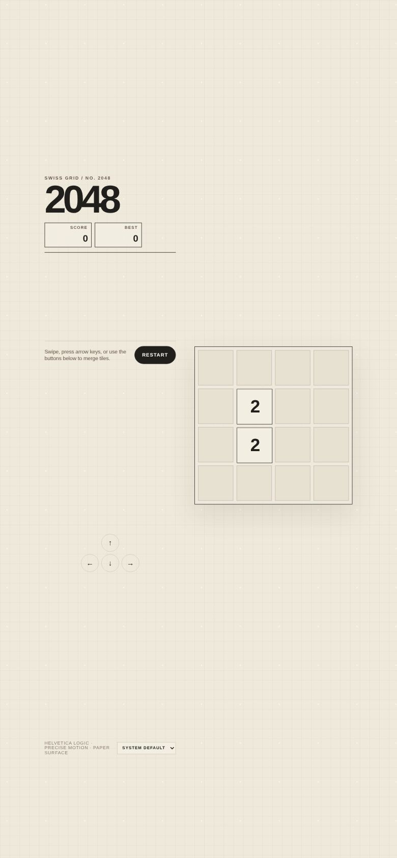 2048 — Swiss Grid