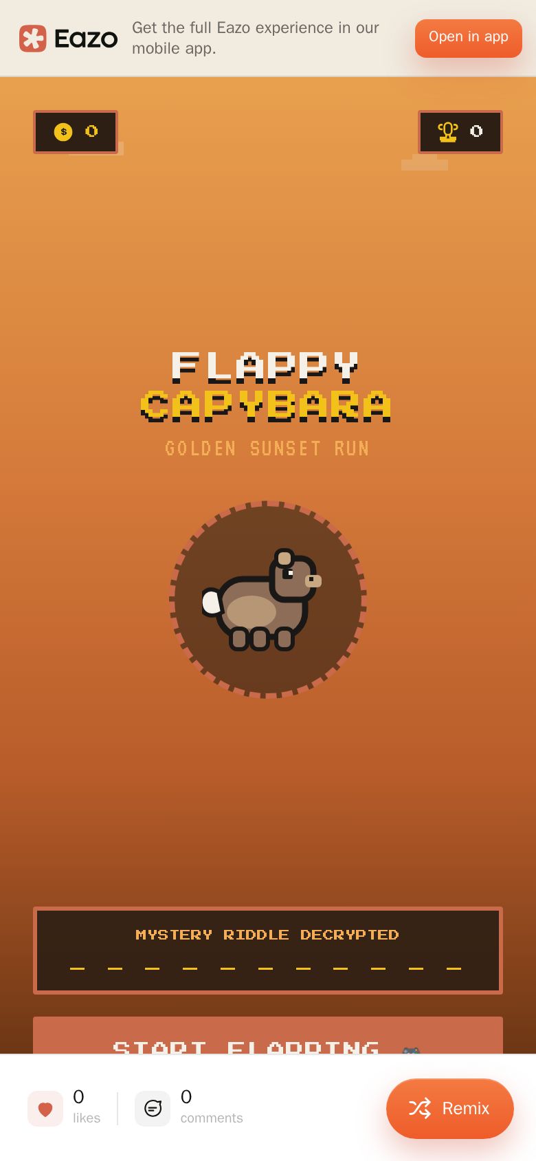 Flappy Capybara