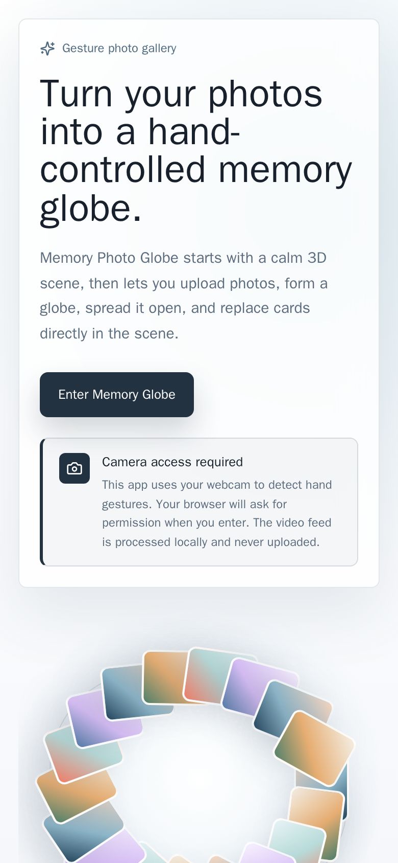 Memory Photo Globe