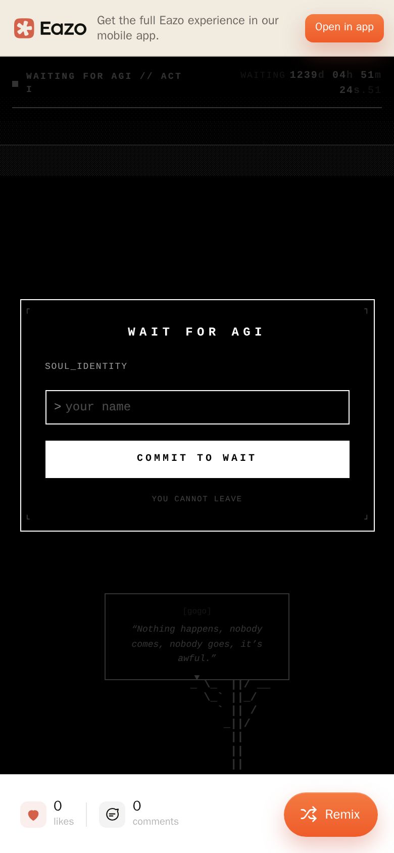 Waiting for AGI