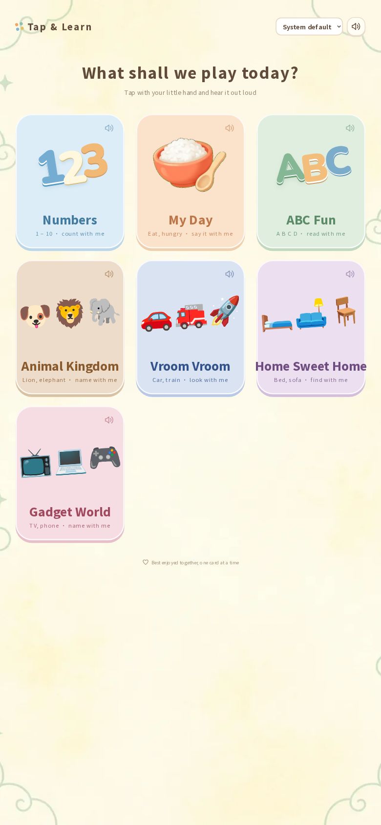 Tap & Learn: Toddler Words