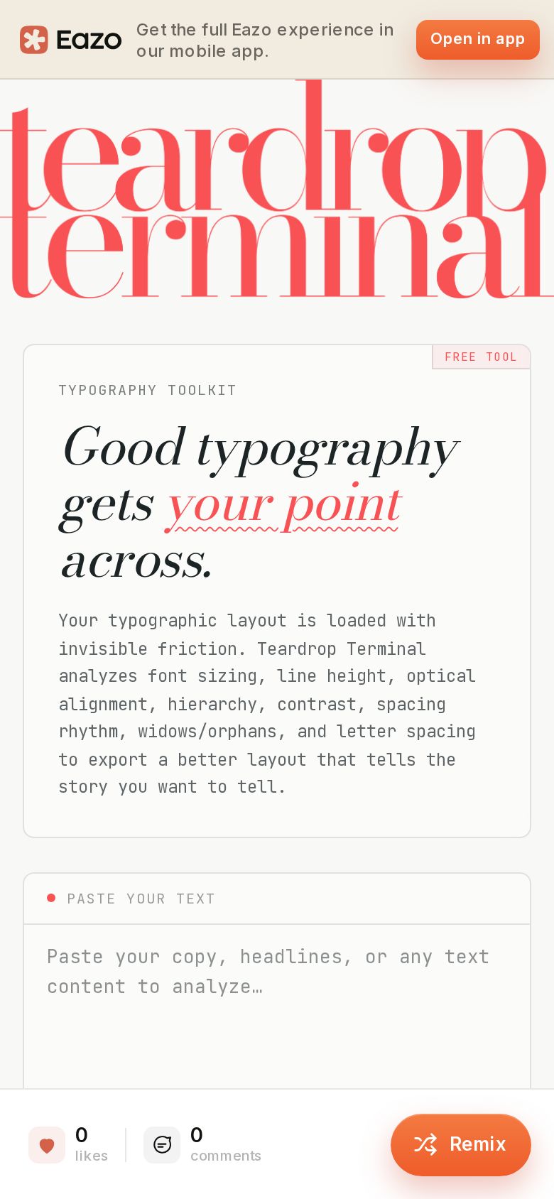 Teardrop Terminal