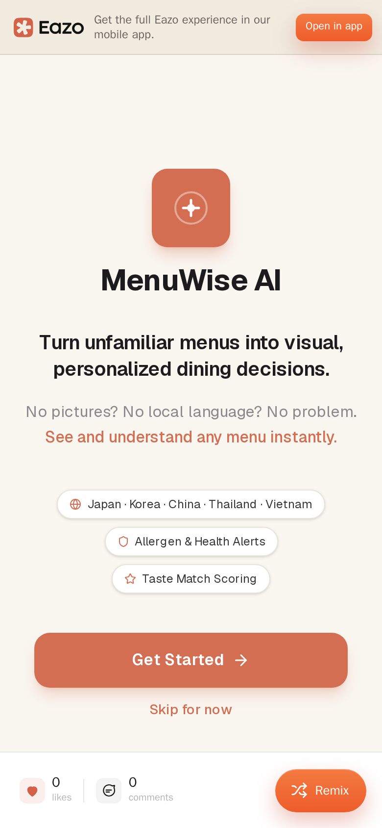 MenuWise AI