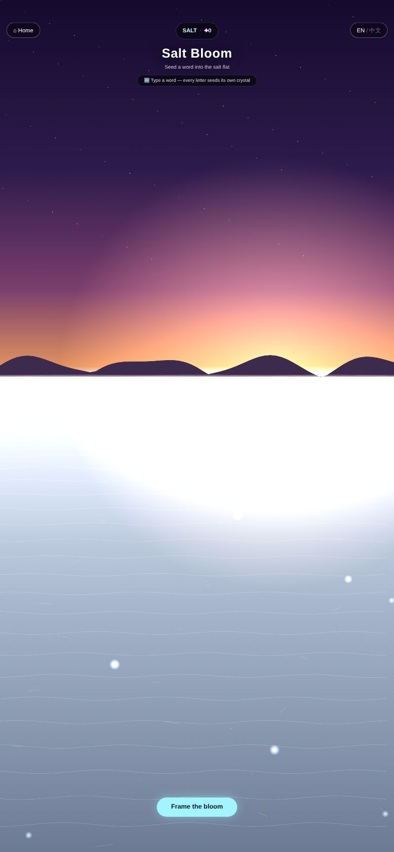 Salt Bloom