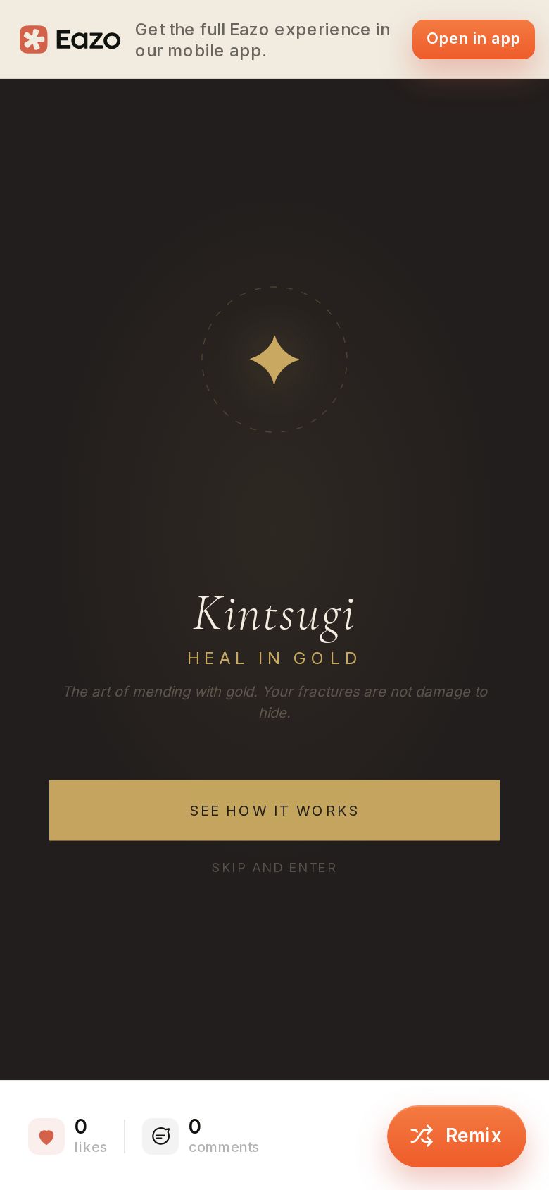 Kintsugi — Heal in Gold